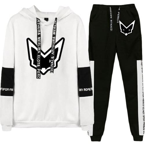 Rauw Alejandro Two Piece Set Women/Men Harajuku Long Sleeve Hoodies+Jogger Pants Hip hop Casual Trendy Clothes