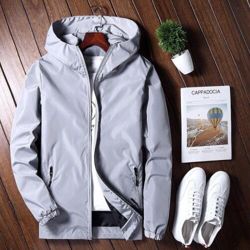 Jacket Autumn Mens Hooded Jackets Slim Fit Long Sleeve Homme Trendy Windbreaker Coat Brand Clothing Hip Hop Casual Coats