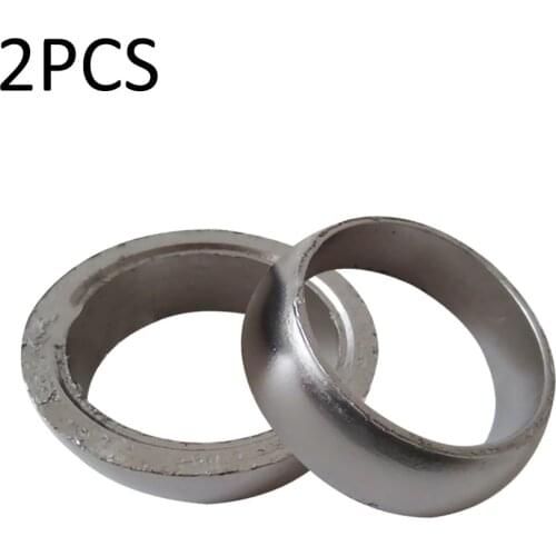 2Pcs Metal Exhaust Donut Seal Gasket Silver Fit For Polaris Sportsman 600 700 800 3610047 Motor Vehicle Accessories
