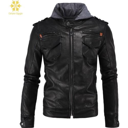 Fashion Motorcycle Jacket Men Autumn Winter Mens Jackets Casual Leather Coats Famous Calipso Ogygia Plus Size 3XL 4XL COML82