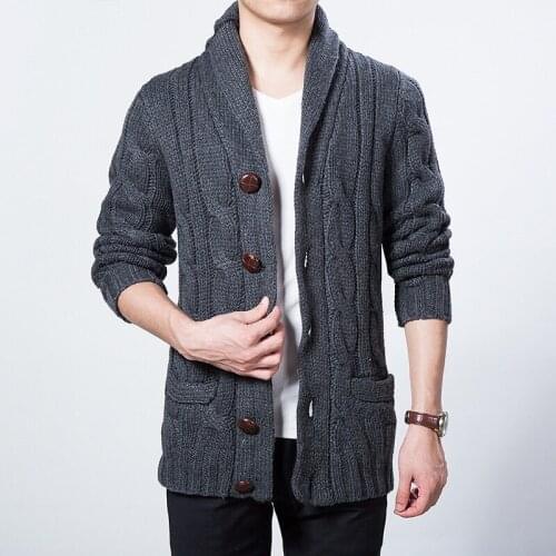 Ropa De Hombre Autumn Winter 2021 Men' s Outwear Fashion Wool Cardigan Men Sweater Overcoat