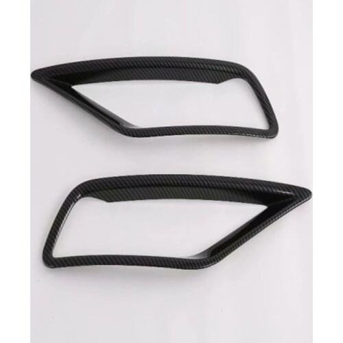 For Hyundai Cantus Creta ix25 2020 2021 Carbon Fiber Front Foglight Fog Light Cover Trim Car Protect Exterior Auto Accessories