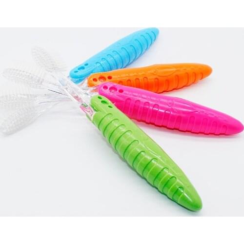 Camping Toothbrush 1pcs Orange Travel Fold Toothbrush Replacement Portable Soft Bristle Holiday Outdoor Toothbrush 4 Colors