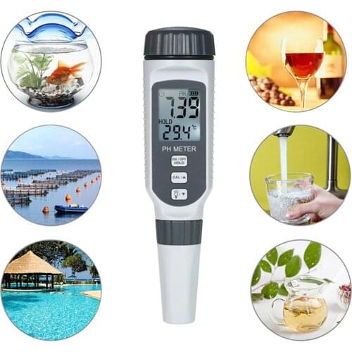 SMART SENSOR Professional pH Water Quality Tester High Precision Portable Pen Type pH Meter Acidometer for pH Tester PH818