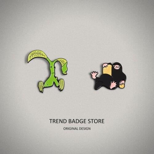 Cartoon Brooch Movie Fantastic Beasts Where Cute Niffler Creative Alloy Clothing Pins Metal For Backpack Bag Badge