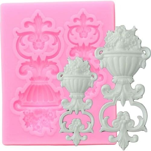 Sugarcraft Relief Cupcake Topper Fondant Mould Cake Decorating Tools Cake Border Silicone Mold Candy Clay Polymer Chocolate Mold