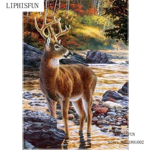 DIY Diamond Painting Animal Deer 5D Diamond Embroidery Cross Stitch Needlework Full Resin Square Diamond Home Decor