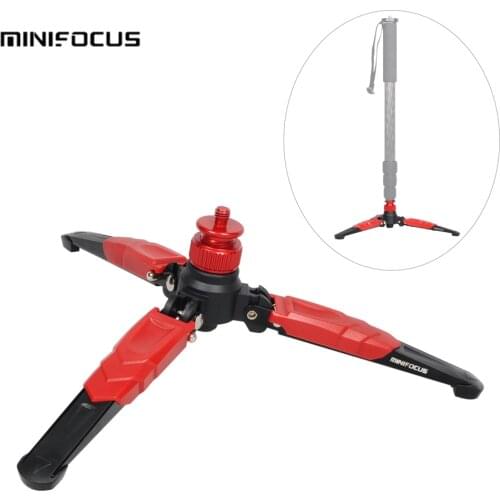MINIFOCUS Universal 3 Feet Video Monopod Stand Base Unipod Tripod Mini Three Feet Support for DSLR Monopods with 3/8'' Three-Leg