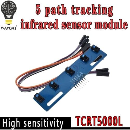 WAVGAT 5 Channel Infrared Reflective Sensor TCRT5000 IR Photoelectric Switch Barrier Line Track Module Obstacle Avoidance Sensor