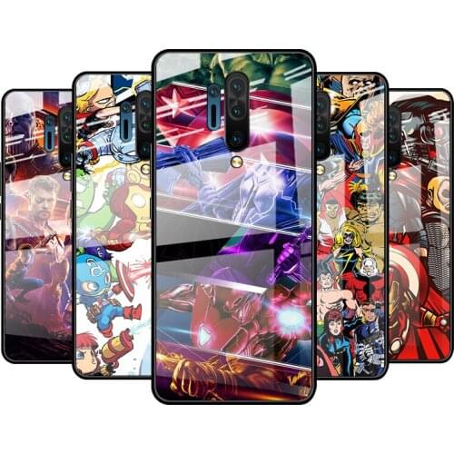 Tempered Glass Cover The Avengers For Oneplus 9R 9 8T 8 Nord Z 7T 7 Pro 5G Shockproof Shell Phone Case