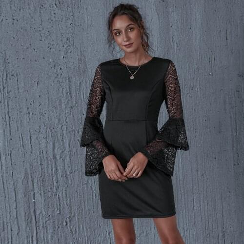 Female clothing casual womens dresses Prom evening dresses black dress satin Vintage clothing basic korean fashion Festival