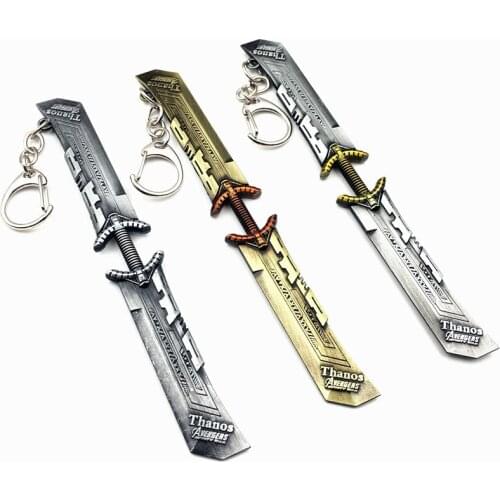20PCS/ LOT Wholesale Movie Weapons Double-edged Sword Glove Gauntlet Keychain Metal Keyring Blister Card Package