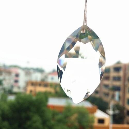 8pcs/lot 38mm K9 Crystal Horse Eye Shape Glass Chandelier Pendant, Crystal lighting Parts Suncatcher For Christmas Tree Decor