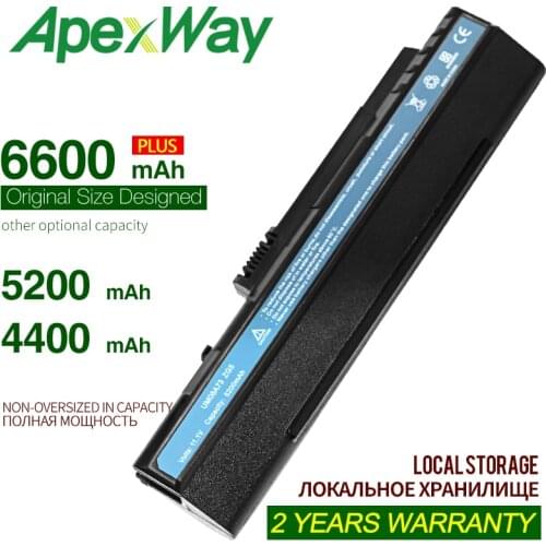 ApexWay BLACK 11.1V battery UM08A31 For Acer Aspire One A110 A150 D150 D210 D250 ZG5 UM08A32 UM08A51 UM08A52 UM08A71 UM08A72