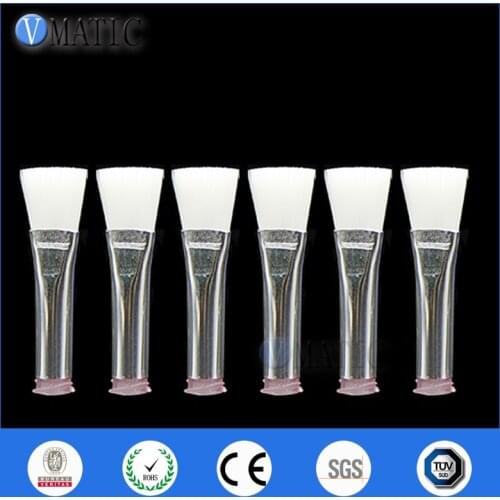 Free Shipping 20G 10mm Glue Dispensing Brush Double Screw Thread Needles EFD Soft Brush Needle Flat Mouth Glue Dispensing Brush