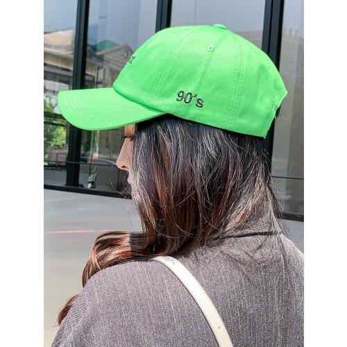 Korean printing alphabet baseball cap men and women matching sunshade hat couples cap female trend