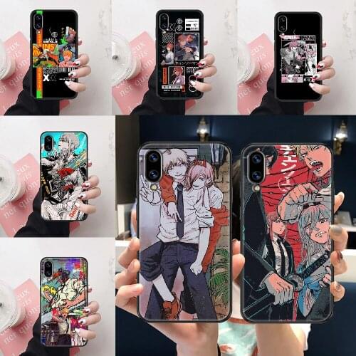 Chainsaw Man Makima Power Phone Case For Huawei Honor 6A 7A 7C 8A 8X 8 9 9X 10 10i 20 Lite Pro black pretty Etui soft hoesjes 3D