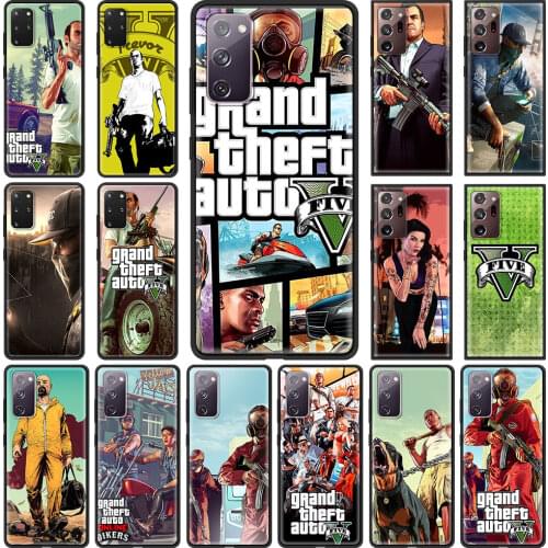 Gta 5 Grand Theft Auto V Phone Case for Samsung Galaxy S21 S20 FE Note 20 Ultra S10 Lite S9 Plus S8 S10e Soft Cover Shell
