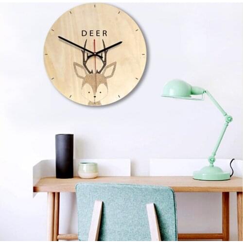 30cm Wooden 3D Wall Clock Modern Design Bedroom Living Room Decoration Kitchen Clock Wall Watch Home Decoration Silent Movement