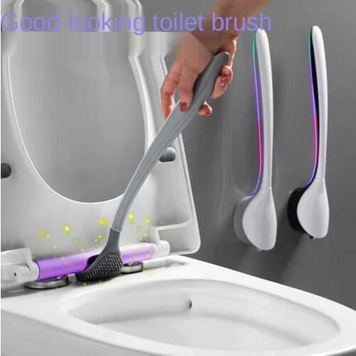 Creative Wall-mounted Silicone Toilet Brush, Toilet Brush, Creative Bathroom Cleaning Kit, European Style Bathroom Brush