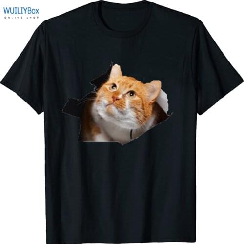 Unisex Animals Graphic T-Shirt Cotton T Shirt Summer Print Tops Cat Pattern Tees 2021 New Men/Women Tee