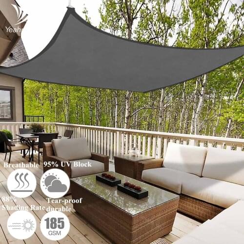 HDPE Camping Sunshade Net Anti-UV Tent Tarp Sun Shelter Gray 4x3M For Picnic Beach Blanket Hiking Outdoor Tourist Shade Sail