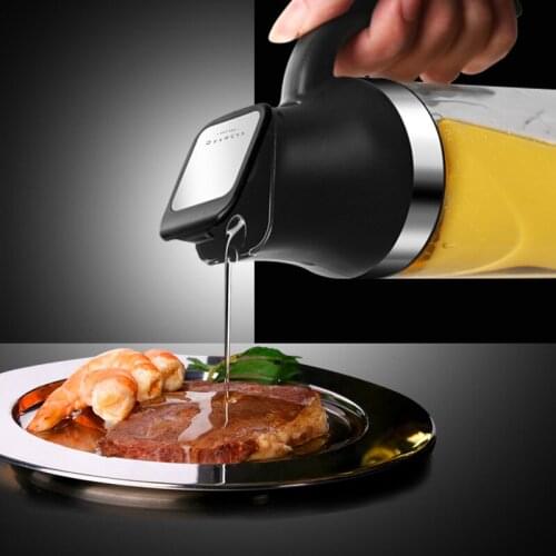 New Craft Oil Pot Seasoning Bottle Kitchen Household Glass Leak-proof Soy Sauce Vinegar Sesame Oil Automatic Opening and Closing