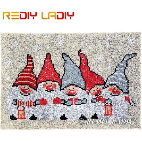 Latch Hook Rug Cat in Pansies Plush Tapestry Kits DIY Carpet Rug Chunky Yarn Arts & Crafts Crochet Floor Mat Home Decor 85*58cm