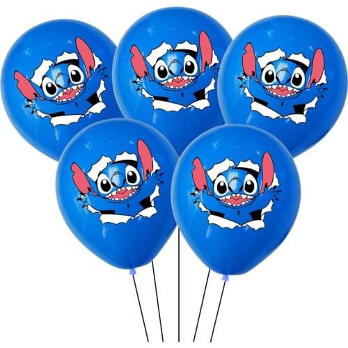 10/ pcs Lilo & Stitch theme Latex balloon Stitch Latex mixed balloon Childrens birthday party decoration Balloon decoration