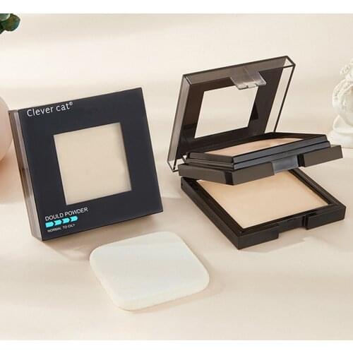 Matte Poreless Pressed Powder Oil-control Double-layer Pressed Powder Brighten Skin Tone Natural And Delicate Pressed Powder
