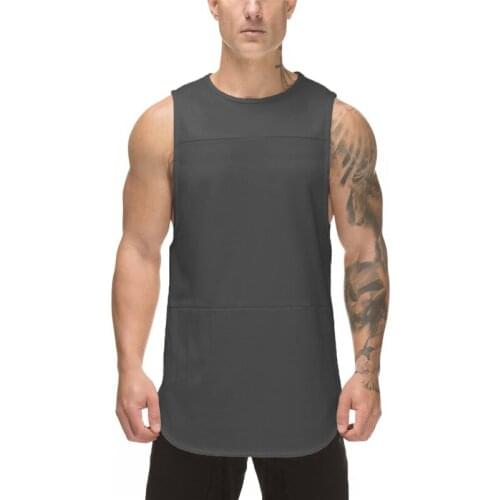 Brand Mens tank tops shirt Solid Patchwork mesh bodybuilding stringer tanktop fitness singlet Sleeveless tank gyms clothing