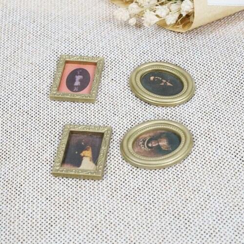 Dongzhur New Mini Oil Painting Dollhouse Miniature DIY WWP7712 1:12 Miniaturen K5Y1 Miniature Furnitur Poppenhuis 1:12 Doll S5F1