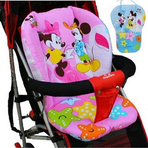 Cartoon Mickey Mat Baby Stroller Seat Cushion Mattresses Pushchair Car Cotton Mat Infant Carriage Cushion Stroller Pads