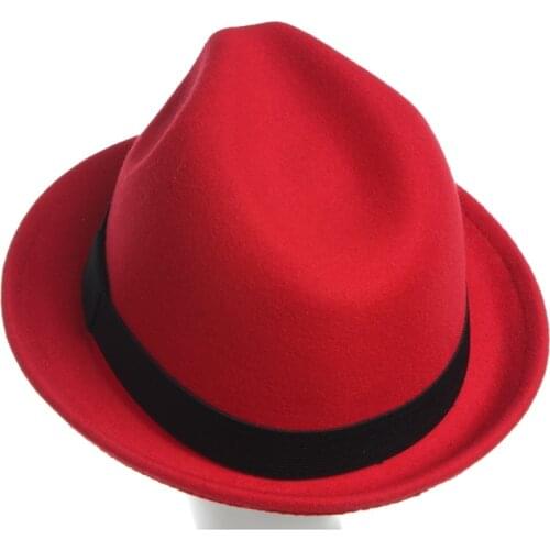 Fedoras for man Jazz hat for man Autumn Winter Unisex Knitted belt Pure color Fedoras outdoor cold proof hats De man met de hoed