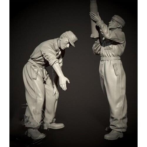 New Unassembled 1/35 ancient crew include 2 man Loading Resin Figure Unpainted Model Kit