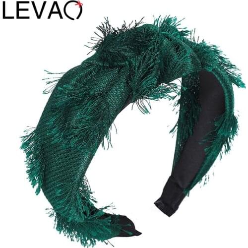 LEVAO Solid Knotted Hairband Elegant Headband Bezel Turban Women Korean Sweet Girls Hair Accessories Ladies Headwear Head Hoop
