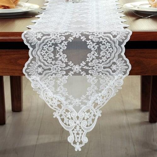 Simple Nordic Table Runner Rectangle Polyester Lace Dustproof Use for Dininig Table Home Decor Desktop Camino De Mesa Desktop