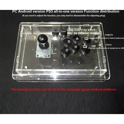 10 Arcade MAME Game Transparent PS3 PS4 Console Zero Delay Rocker Joystick Sanwa Original Push Button Battle Platform Controller