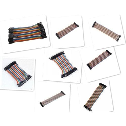 Male to female + female to female + male to male DuPont line 10cm/20cm/30CM 40 40p color Breadboard line connecting line