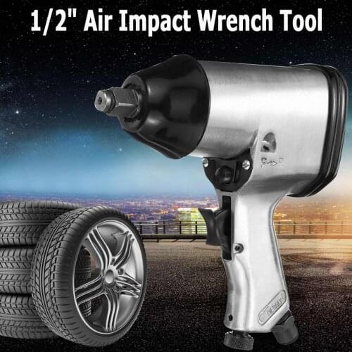 Heavy 1/2inch Air Impact Wrench Tool Drive Pneumatic For Car Wheel Repairing Die Cast Aluminum High Torque Low Noise 4CFM 90PSI