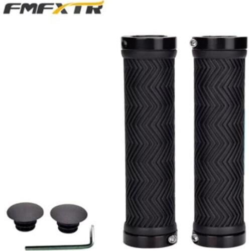 Bicycle handle rubber mountain biker grip set aluminum alloy double lock anti-skid super soft riding equipment