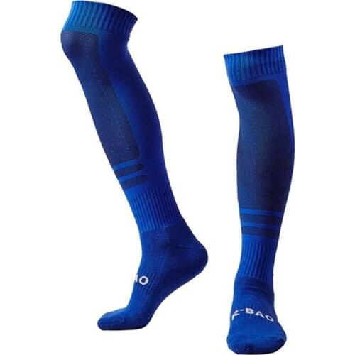 Adults Professional Men Soccer Socks Stocking Terry Socks Cotton Knee Football Socks Breathable Absorbent Running