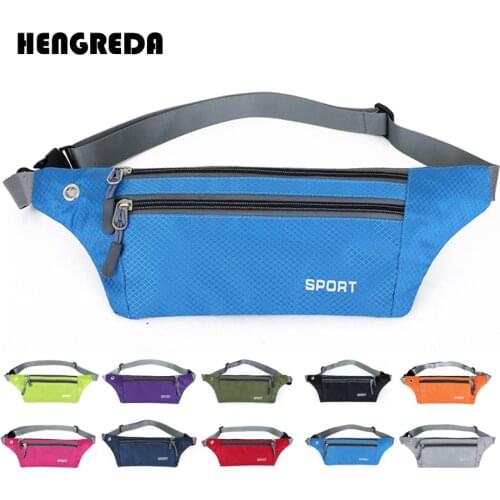 2018 Fanny Pack Bum Bag Fashion Women Men Slim Waist Bag for Travel Waterproof with Earphone Hole