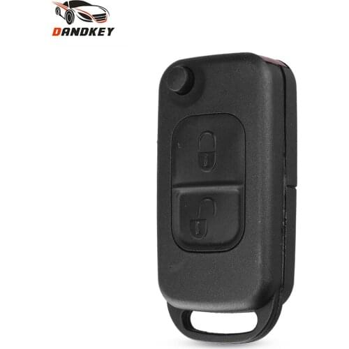 Dandkey Remote Key Shell Replacement Fob 1/2/3/4 Buttons HU64 Flip Key For Mercedes Benz W168 W124 W202 W210 W211 W203 1984-2004