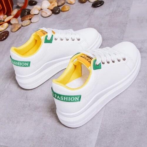 2021 Low Platform Sneakers Women Shoes Female Pu Leather Walking Sneakers Loafers White Flat Slip on Vulcanize Casual Shoes