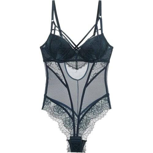 New VS Brand Women Push Up Bra Set Lingerie Women Black Sexy Lace Corset Charming White Bodysuit Temptation Underwear intimates