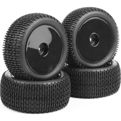 1:10 Scale 12mm Hex Tires and Wheel Rims fit HSP HPI RC Off-Road Buggy Car Model 4 Pcs/Set