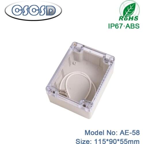 1pcs 115*90*55mm indoor abs enclosured clear lid electrical junction box price enclosure abs case projector enclosure waterproof