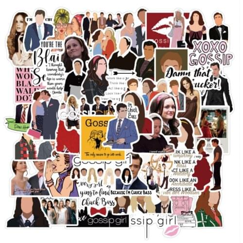 10/30/50Pcs/Set US drama Gossip Girl For Snowboard Laptop Luggage Fridge Car- Styling Vinyl Decal Home Decor Stickers