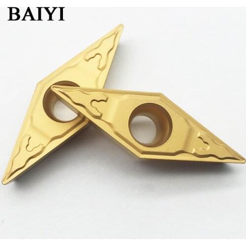 10pcs Tungsten Carbide VCMT160404 GP GP1225 External Round Car Blade Carbide Insert Lathe Tool VCMT 160404 Turning Insert